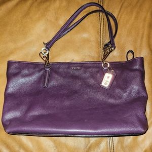 Plum colored Coach tote